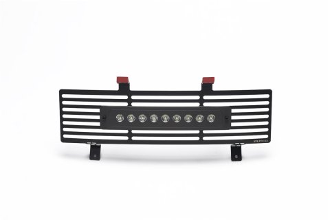 Putco 11-16 Ford SuperDuty - SS Black Bar Design w/ 10in Luminix Light Bar Bumper Grille Inserts