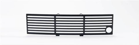 Putco 11-14 Ford F-150 - EcoBoost Bumper Grille Inserts - SS - Black Bar w/ Heater Plug Opening