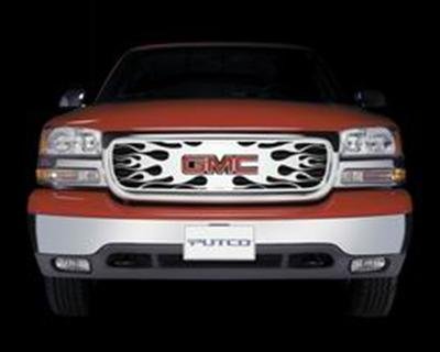 Putco 00-06 GMC Yukon / Yukon XL w/ Logo CutOut Flaming Inferno Stainless Steel Grille