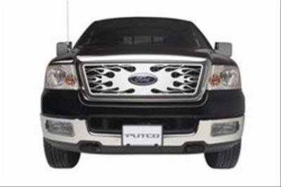 Putco 04-08 Ford F-150 (Bar Grille) w/ Logo CutOut (6pcs) Flaming Inferno Stainless Steel Grille