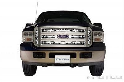 Putco 05-07 Ford SuperDuty - Including Side Vents Flaming Inferno Stainless Steel Grille