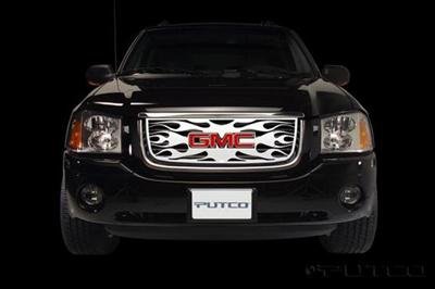 Putco 07-14 GMC Yukon / Yukon XL Flaming Inferno Stainless Steel Grilles - Blue (Painted)