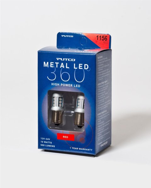 Putco 1156 - Red Metal 360 LED