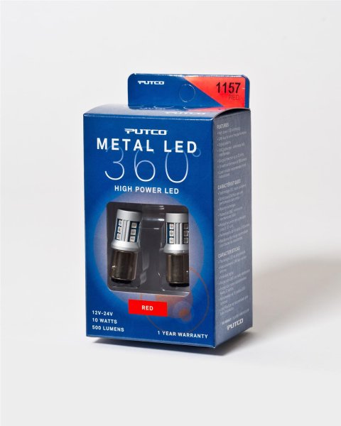 Putco 1157 - Red Metal 360 LED