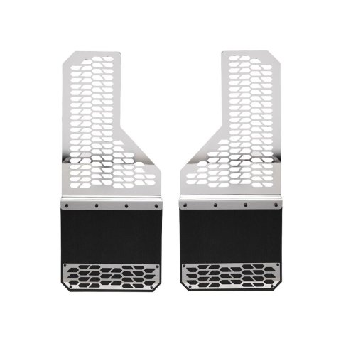 Putco 15-20 Ford F-150 - Set of 2 Mud Skins - Polished SS w/ Hex Shield