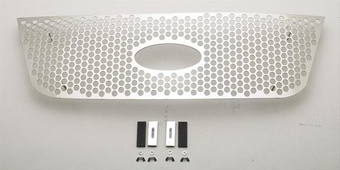 Putco 87-91 Ford F-150 w/Logo CutOut Punch Stainless Steel Grilles