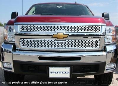 Putco 07-13 Chevy Silverado LD Punch Stainless Steel Grilles