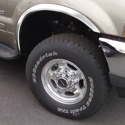 Putco 99-07 Ford SuperDuty Pickup - Full Stainless Steel Fender Trim