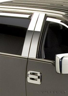 Putco 04-14 Ford F-150 Super Crew / Super Cab - 4pcs Stainless Steel Pillar Posts Classic