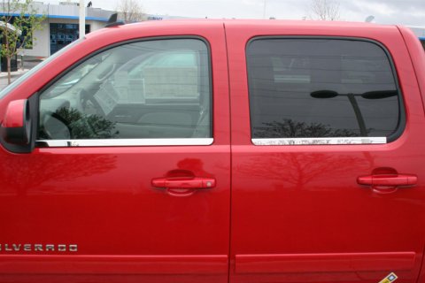 Putco 14-14 Chevrolet Silverado HD - Ext Cab - Stainless Steel Window Trim Accents