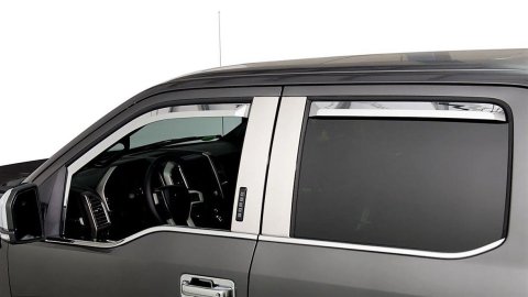 Putco 2021 Ford F-150 Super Crew Element Chrome Window Visors (Set of 4)