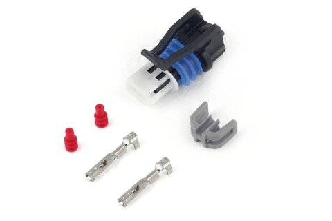 Haltech Delphi 2 Pin GM Style Air Temp Connector Grey Plug & Pins