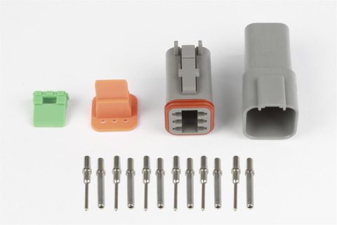 Haltech Matching Set of Deutsch DT-6 Connectors 13 Amp Plug & Pins