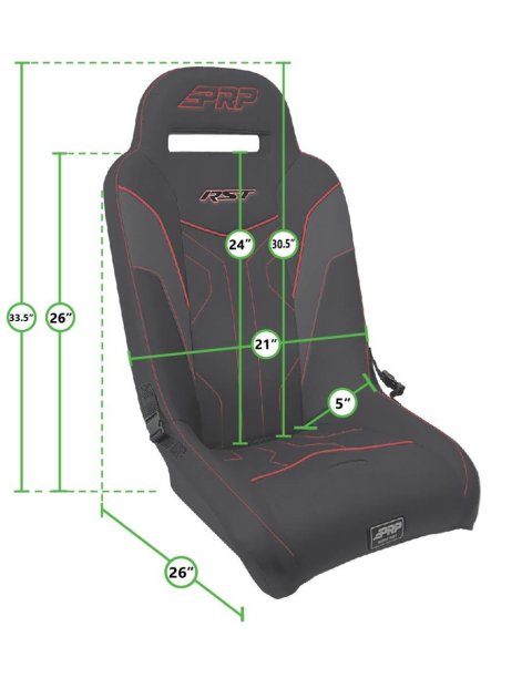 PRP RST Rear Suspension Seat- Black/Blue