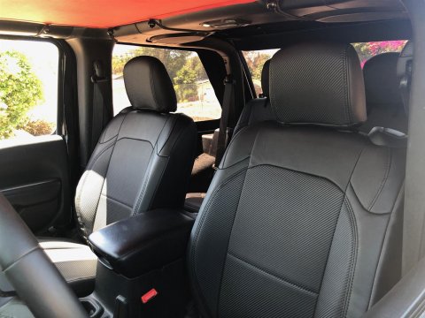 PRP 2018+ Jeep Wrangler JL/2 door/Rubicon Front Seat Covers (Pair) - Black/Grey
