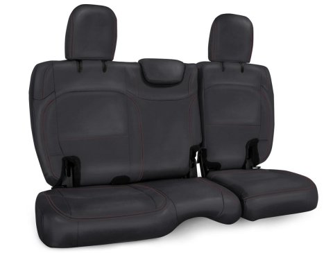 PRP 2018+ Jeep Wrangler JL/2 Door Rear Bench Cover - Black with Red Stitching