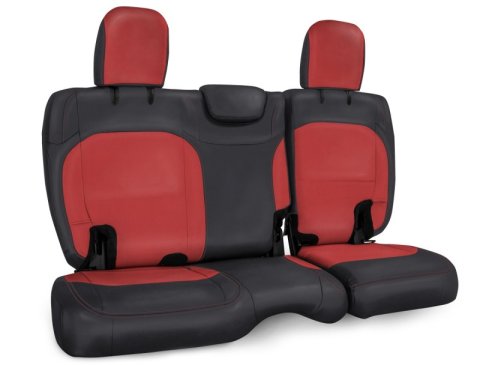 PRP 2018+ Jeep Wrangler JL/2 Door Rear Bench Cover - Black/Red