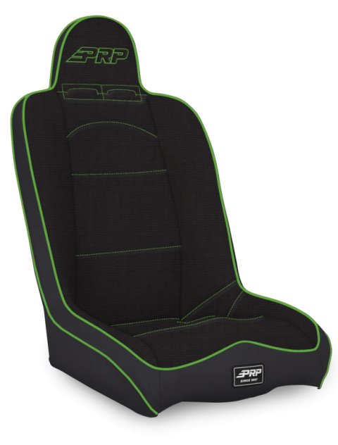 PRP Daily Driver High Back Suspension Seat- Black/Green Tweed