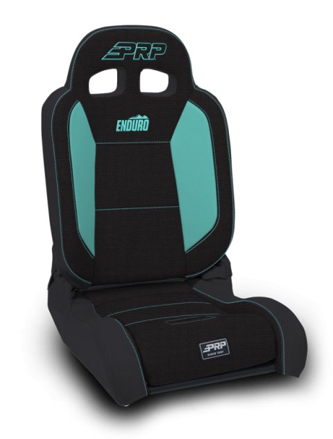 PRP EnduroDaily Reclining Suspension Seat - Black/Teal Tweed - Driver