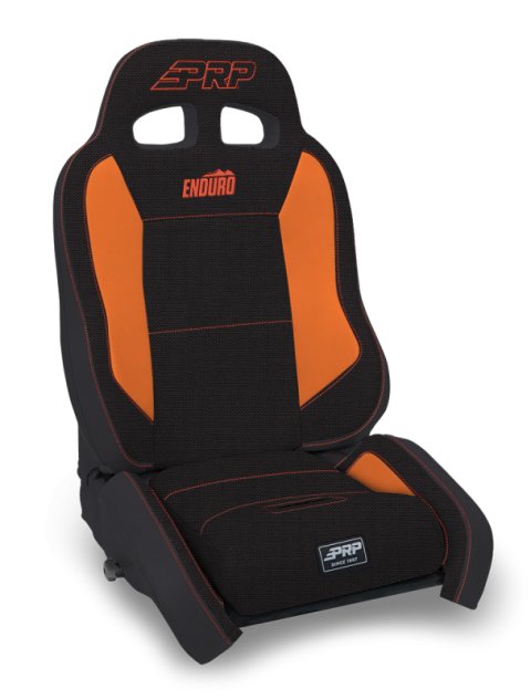 PRP EnduroCrawl Reclining Suspension Seat - Black/Orange Tweed - Passenger