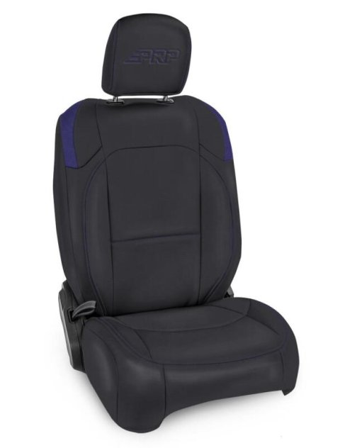 PRP Jeep Wrangler JL Front Seat Covers Jeep Gladiator JT- with Molle Back (Pair) - Black/Purple