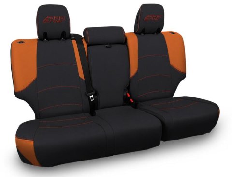PRP 11-24 Toyota 4Runner Rear Bench Cover - 5-seat model - Black/Orange