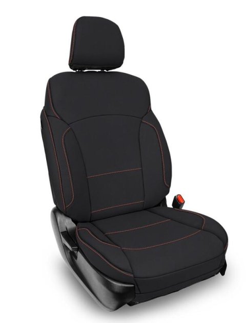 PRP 2013-2017 Subaru Crosstrek Front Seat Covers (Pair) - Black w/ Orange Stitch
