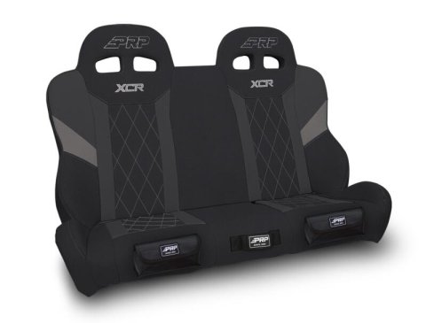 PRP Polaris RZR XCR Quick Release Rear Suspension Bench Seat Diamond Stich - Blk/Gray