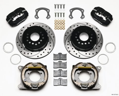 Wilwood Forged Dynalite P/S Park Brake Kit Drilled Ford 8.8 Special w/2.50in Offset-5 Lug