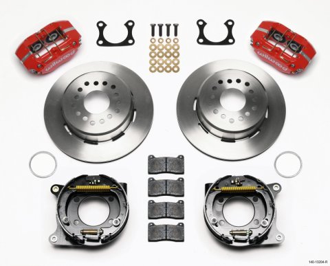 Wilwood Dynapro Dust-Boot P/S Park Brake Kit Red Big Ford 2.36in Offset