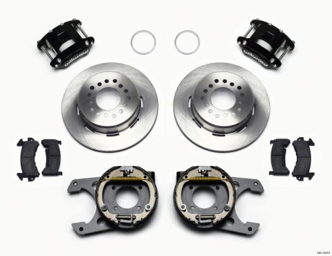 Wilwood D154 P/S Park Brake Kit Chevy 12 Bolt 2.75in Off w/ C-Clips
