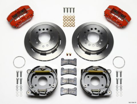 Wilwood Dynapro Low-Profile 11.00in P-Brake Kit - Red AMC 71-74 2.60in Offset