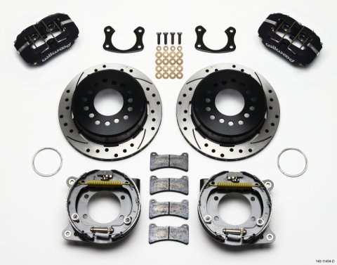 Wilwood Dynapro Low-Profile 11.00in P-Brake Kit Drilled New Big Ford 2.50in Off Front Mount