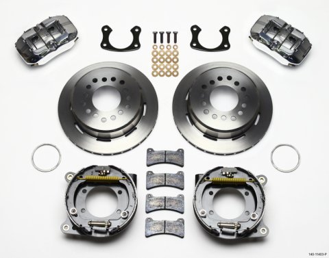 Wilwood Dynapro Low-Profile 11.00in P-Brake Kit - Polish Small Ford 2.50in Offset