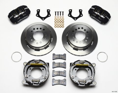 Wilwood Dynapro Low-Profile 11.00in P-Brake Kit Mopar/Dana 2.36in Off w/Snap Ring Bearing
