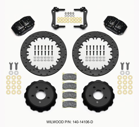Wilwood Dynapro Radial Rear Drag Kit 12.90in Drilled 15-23 Mustang
