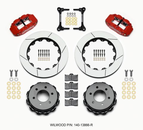 Wilwood Narrow Superlite 4R RearTruck Kit 14.25in Red 2012-Up Ford F150 (6 lug)