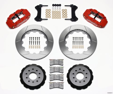 Wilwood Narrow Superlite 6R Front Hat Kit 14.00in Red 98-02 Camaro/Firebird