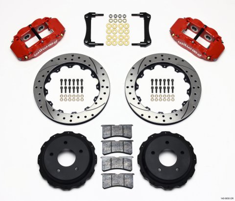 Wilwood Narrow Superlite 4R Rear Kit 12.88in Drilled Red 98-02 Camaro/Firebird