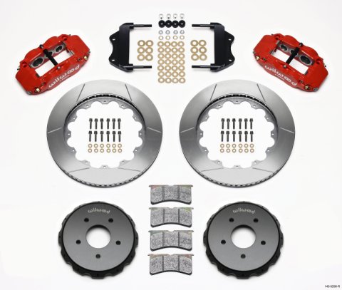 Wilwood Narrow Superlite 6R Front Hat Kit 14.00in Red 2004-2006 Pontiac GTO