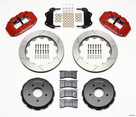 Wilwood Narrow Superlite 6R Front Hat Kit 13.06in Red 2004-2006 Pontiac GTO