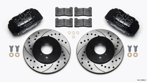 Wilwood DPHA Front Caliper & Rotor Kit Drilled Honda / Acura w/ 262mm OE Rotor