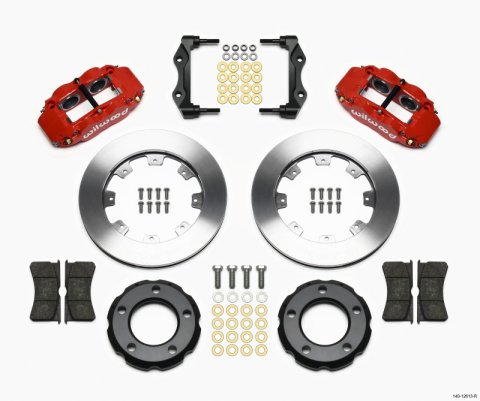 Wilwood Narrow Superlite 4R Front Kit 12.19in Drilled Red 82-86 Jeep CJ