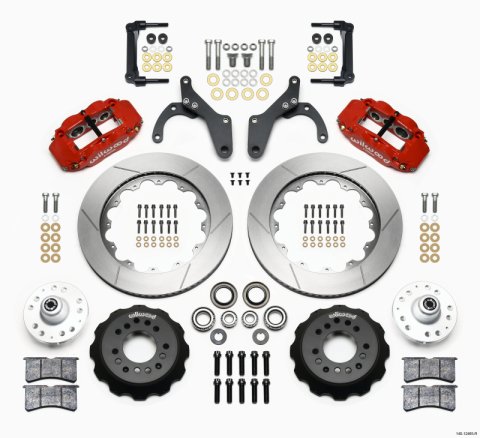 Wilwood Narrow Superlite 6R Front Hub Kit 14.00in Red 59-64 Chevy Impala / 63-64 Corvette