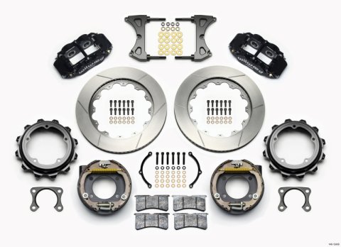 Wilwood Narrow Superlite 4R Rear P-Brk Kit 14.00in Strange Eng Floater 3.49in Offset