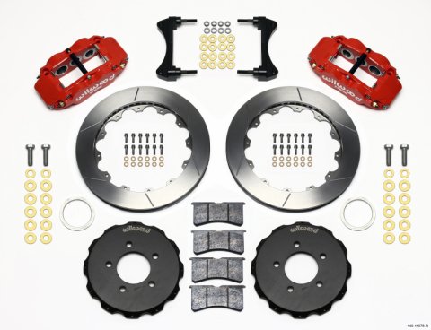 Wilwood Narrow Superlite 6R Front Hat Kit 12.88in Red 2006-Up Civic / CRZ