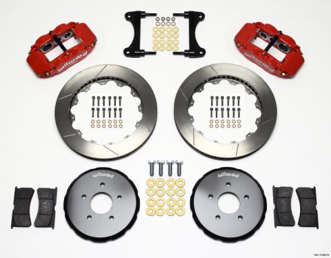 Wilwood Narrow Superlite 6R Front Hat Kit 13.06in Red Nissan 370Z/Fiti G37