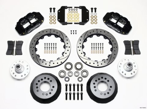 Wilwood Narrow Superlite 6R Front Hub Kit 12.88in Drilled Magnum Force Drop Spindle