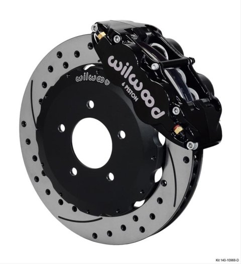 Wilwood Narrow Superlite 6R Front Hat Kit 13.06in Drilled Backdraft Cobra (BMW E36 Based)