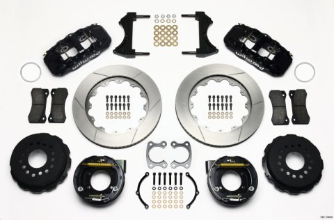 Wilwood AERO4 Rear P-Brake Kit 14.00in Small Ford 2.50in Offset